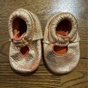 Freshly Picked Rose Gold Baby Moccasins
